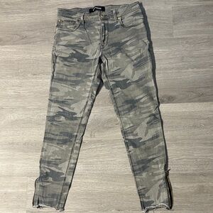 Express Gray Camo Skinny Jeans